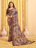 Olive  Georgette saree