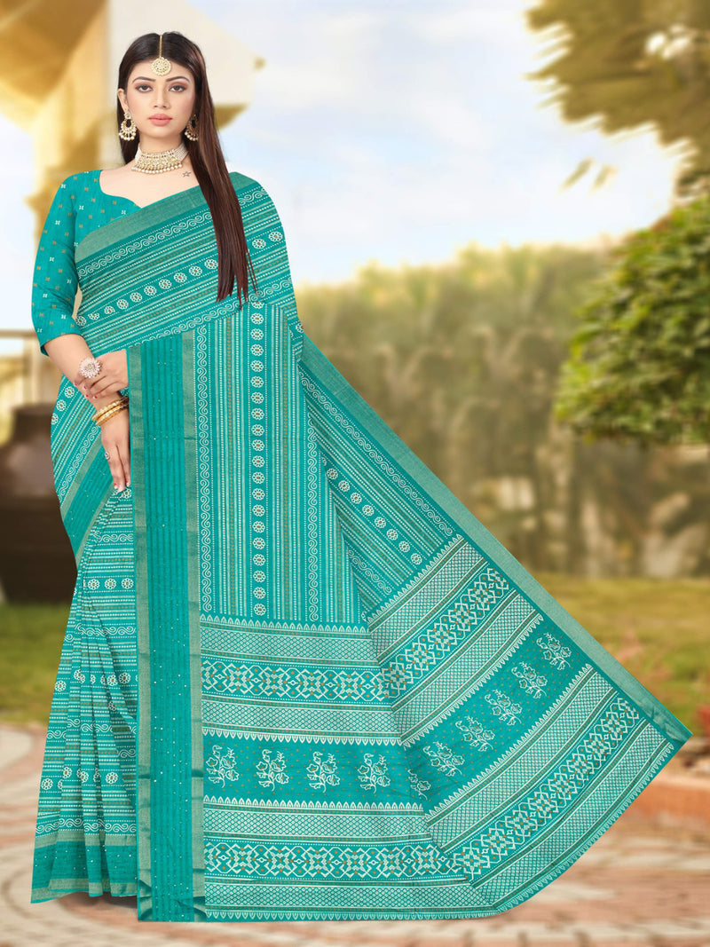 Bottle Green Soft Silk saree  | BUY 1 GET 1 FREE