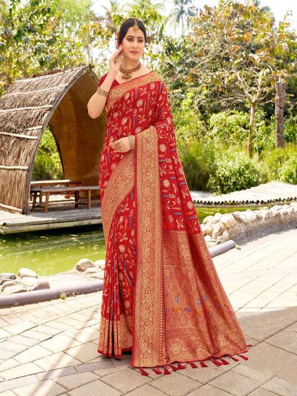 Red Banaras Silk Saree