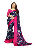 Wine & Tiffany Blue  saree with REG | BUY 1 GET 1 FREE