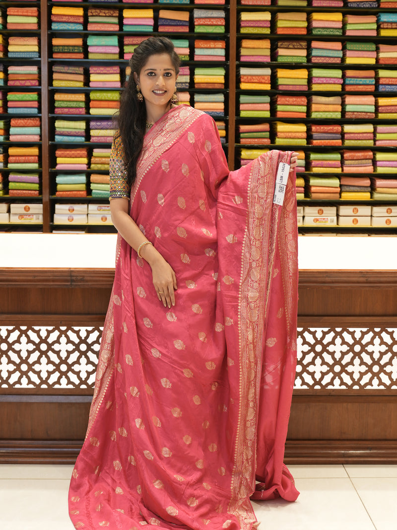 CSM-19434 | Rani PInk Viscose Georgette Saree