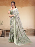 Sage Green Georgette  saree