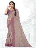 Light Purple Chiffon Brasso Saree | BUY 1 GET 1 FREE