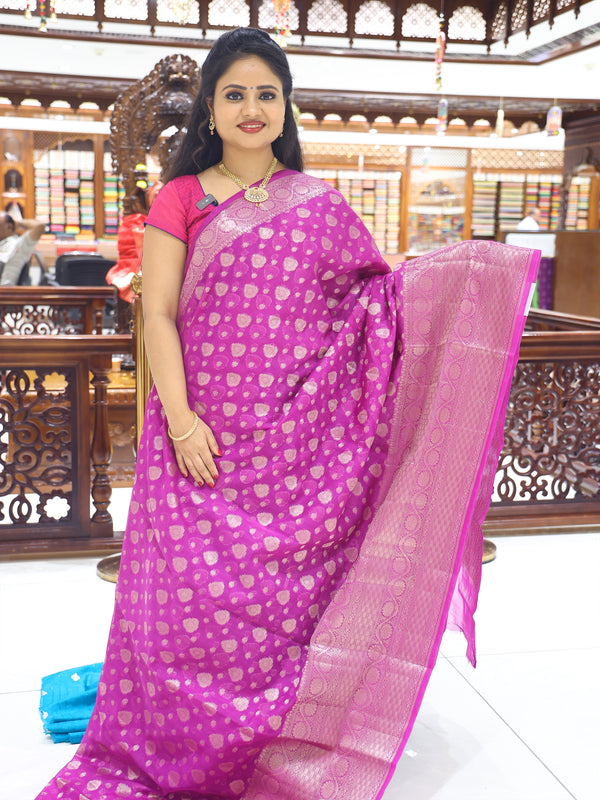 CSM-18635 | Purple Kora Silk Saree