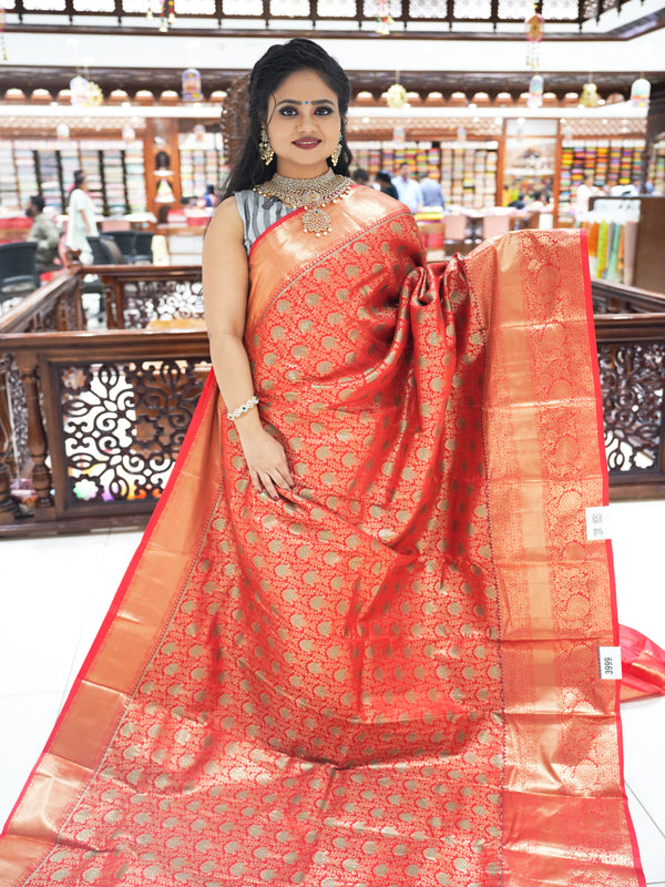 CSM-18351 | Red Kanchi Pattu Saree