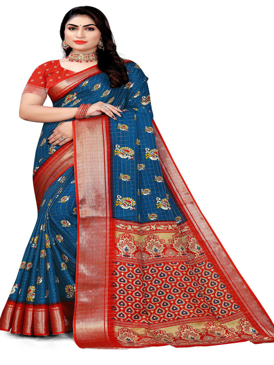 Purple Soft Chanderi saree | BUY 1 GET 1 FREE