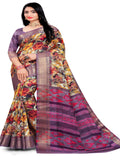 Purple Chanderi Silk saree | BUY 1 GET 1 FREE