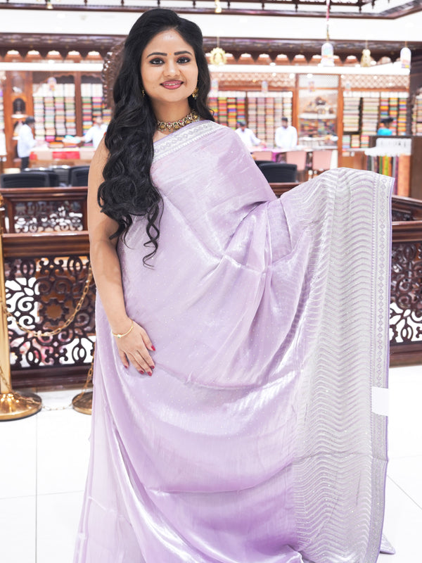 CSM-18436 | Lavender Glass Tissue Saree