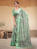 Sage Green Georgette  saree