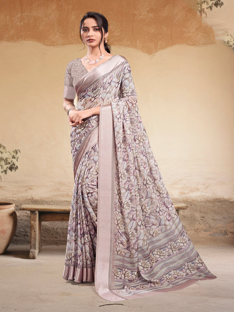 Sage Green Georgette  saree