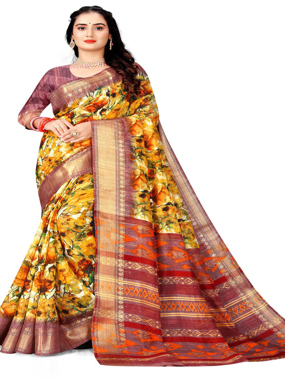 Purple Chanderi Silk saree | BUY 1 GET 1 FREE