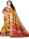 Purple Chanderi Silk saree | BUY 1 GET 1 FREE