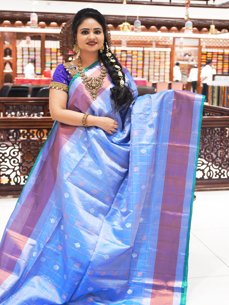 CSM-18004 | Sea Blue Uppada pattu Saree