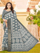 Tiffany Blue Soft Silk saree  | BUY 1 GET 1 FREE
