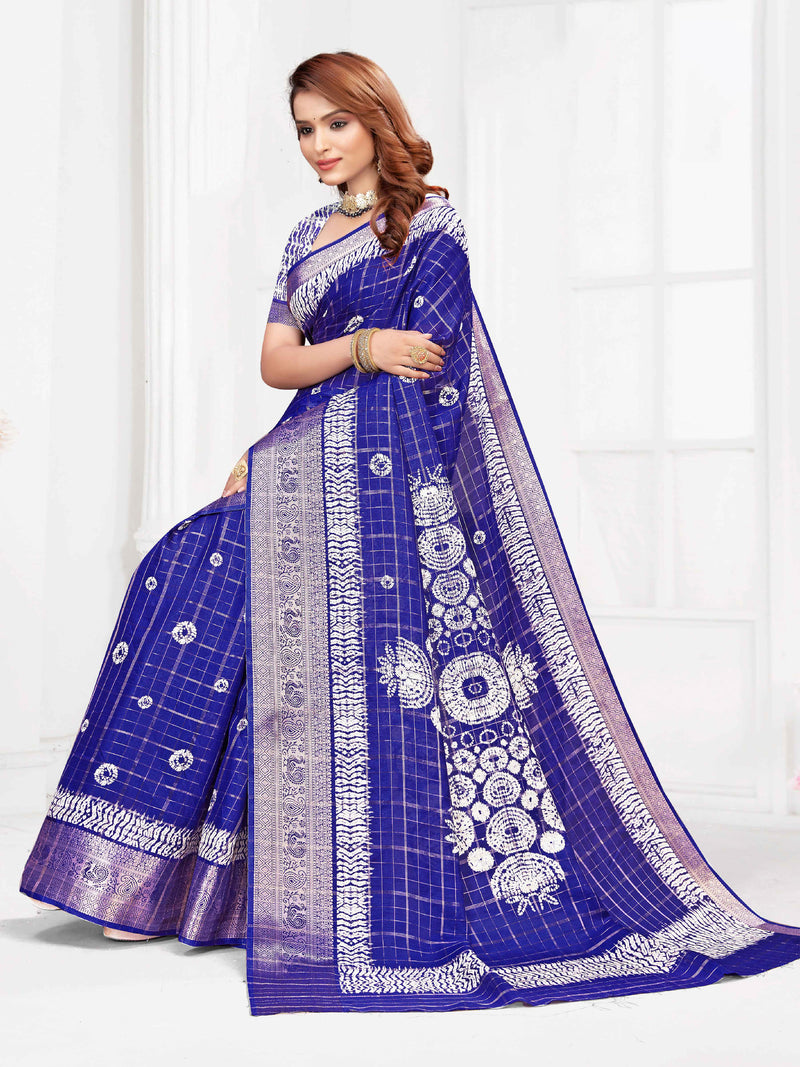 Tiffany Blue Aakruthi silk saree  | BUY 1 GET 1 FREE