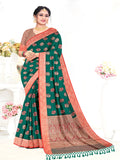 Wine & Green Georgette saree