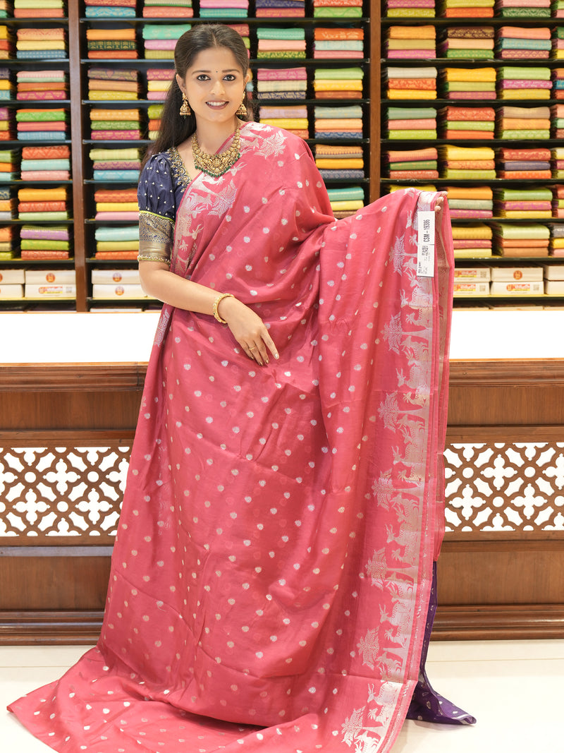 CSM-19386 | Magenta Dola Silk Saree