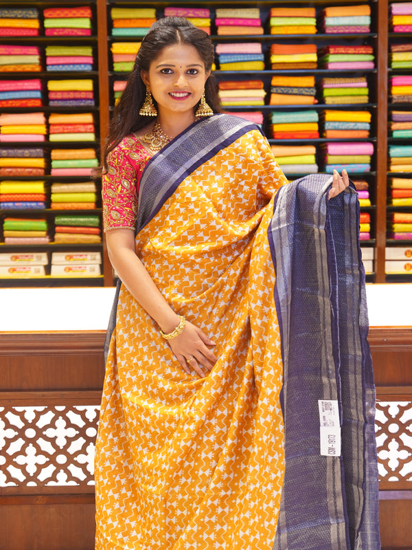 CSM-19173 | Brown Tussar Printed Saree