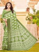 Tiffany Blue Soft Silk saree  | BUY 1 GET 1 FREE