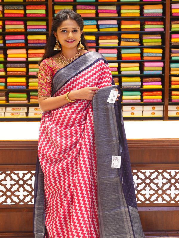 CSM-19171 | Maroon Tussar Printed Saree