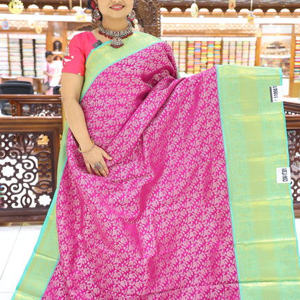 CSM-17301 | Magenta & Purple Kanchi jamdani Pattu Saree