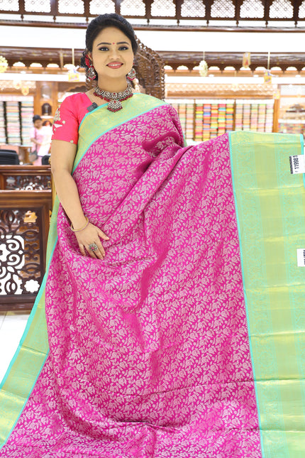 CSM-17301 | Magenta & Purple Kanchi jamdani Pattu Saree