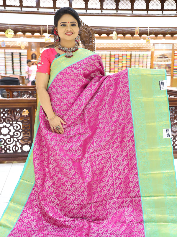 CSM-17301 | Magenta & Purple Kanchi jamdani Pattu Saree