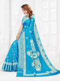 Tiffany Blue Aakruthi silk saree  | BUY 1 GET 1 FREE