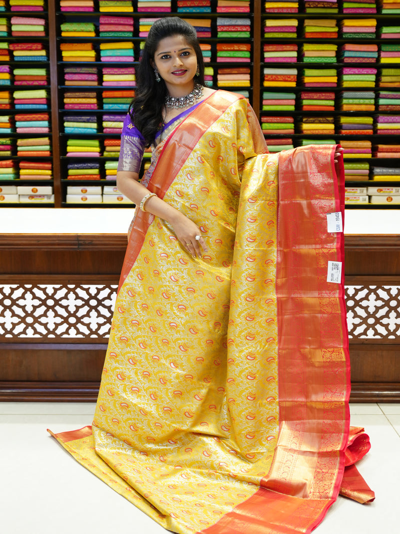 CSM-19455 |  Yellow &Magenta Kanchi Padiya Pattu Saree