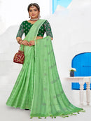 Cream Georgette saree