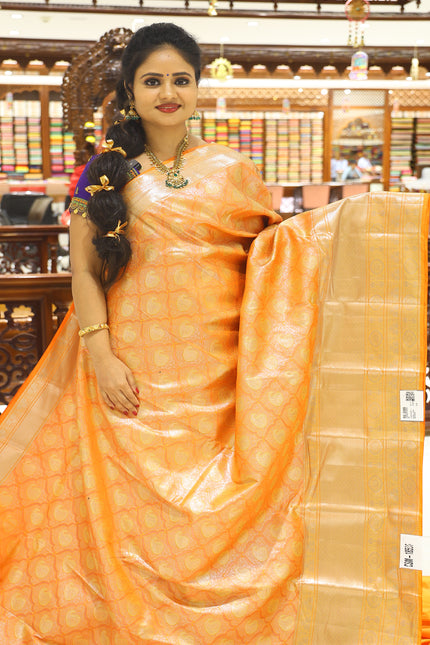 CSM-18596 | Mustard Kanjivaram  Saree