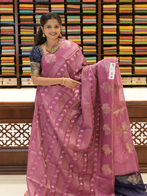 CSM-19378 | Onion Pink Dola Silk Saree