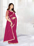 Violet Georgette saree