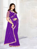 Violet Georgette saree