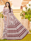 Brown Soft Jute saree  | BUY 1 GET 1 FREE