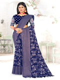 Navy Chiffon  Saree