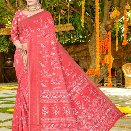 Baby Pink  Soft Silk saree | BUY 1 GET 1 FREE