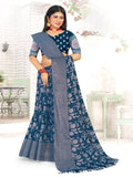 Navy Chiffon  Saree