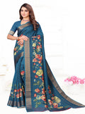 Violet Moose Crepe Saree