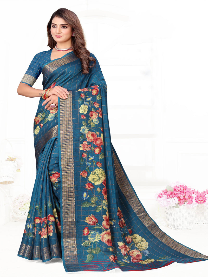 Violet Moose Crepe Saree