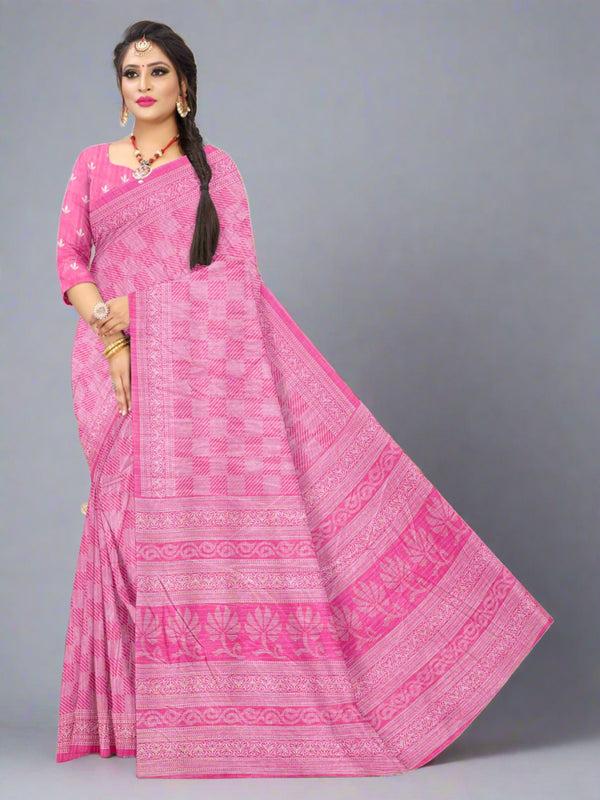 Pink Soft Silk saree | BUY 1 GET 1 FREE