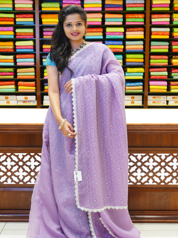 CSM-19484 | Lavender Crush Georgette Saree