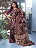 Olive Georgette  saree