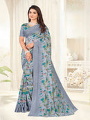 Lavender  Georgette  saree