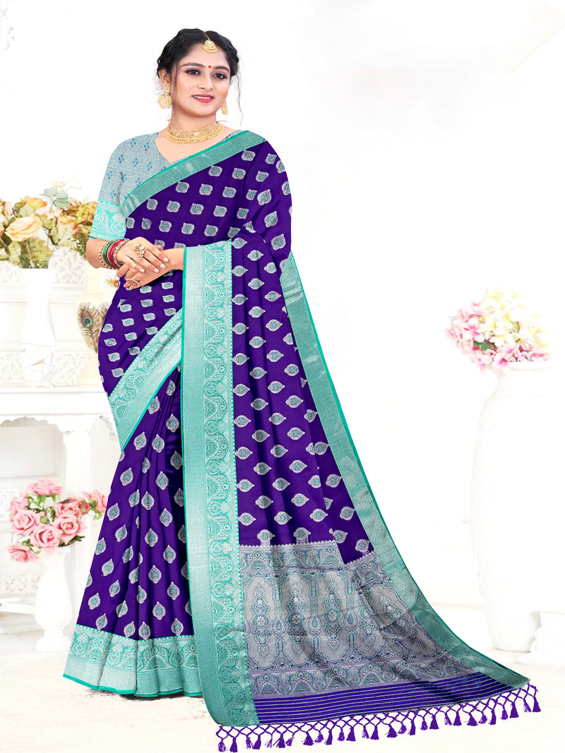 Peacock Blue Georgette Saree