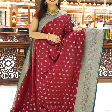 CSM-17249 | Purple & Green Kanchi Maheera Pattu Saree