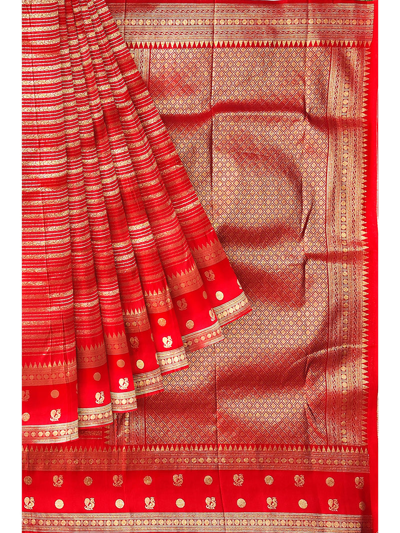 Red Soft Banaras Saree