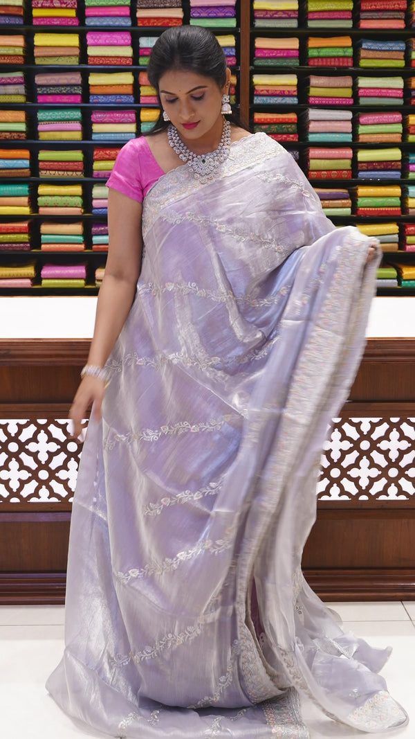 CSM-18949 | Grey Jimmy Choo Saree