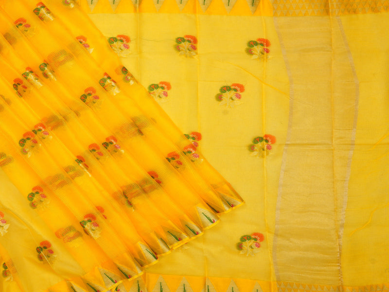 Yellow Pure Silk Kota Saree