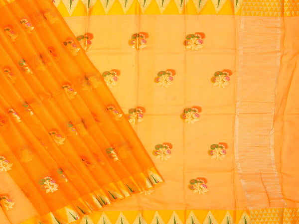 Orange Pure Silk Kota Saree